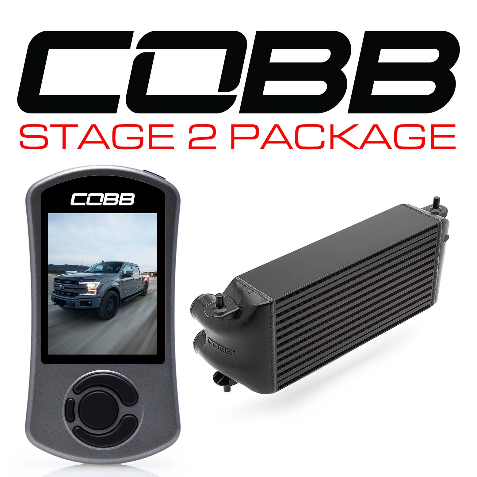 COBB FOR0060S20BK-NI FORD Stage 2 Power Package Black F-150 Ecoboost 3.5L 2017-2019 Photo-0 