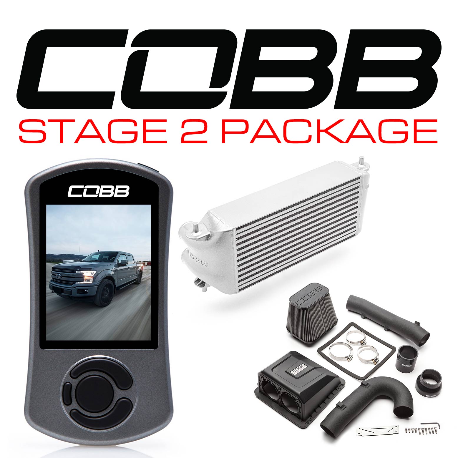 COBB FOR0060S20SL FORD Stage 2 Power Package Silver F-150 Ecoboost 3.5L 2017-2019 Photo-0 