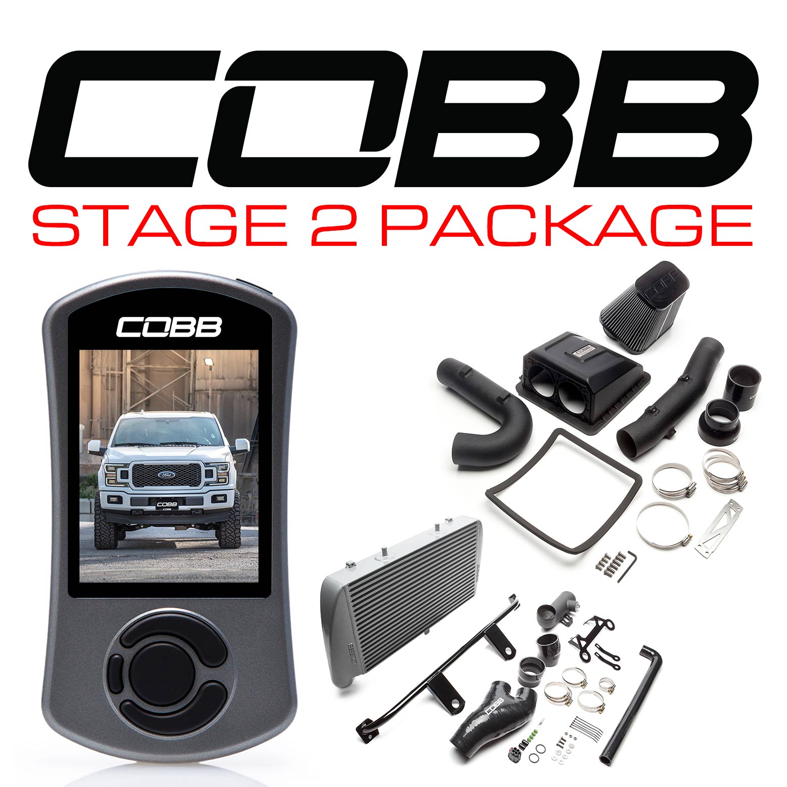 COBB FOR0080020SL FORD Stage 2 Power Package Silver F-150 2.7L 2018-2020 Photo-0 