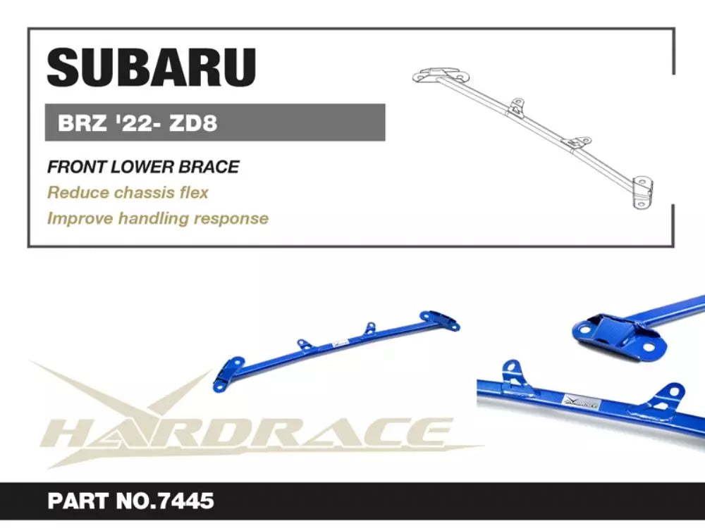 HARDRACE 7445 Front Lower Brace for Subaru BRZ, Toyota 86, Scion FR-S Photo-1 