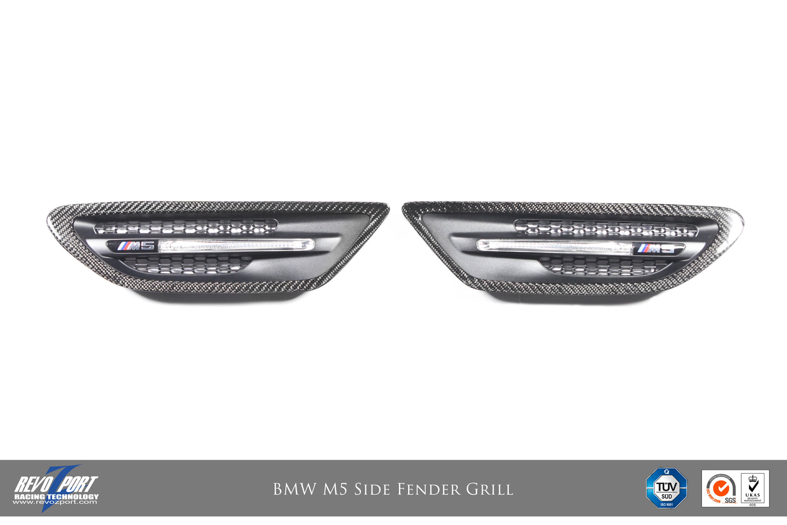 REVOZPORT B F10 2 M05 A410-C Side Fender Carbon Grill BMW F10 M5 Photo-0 