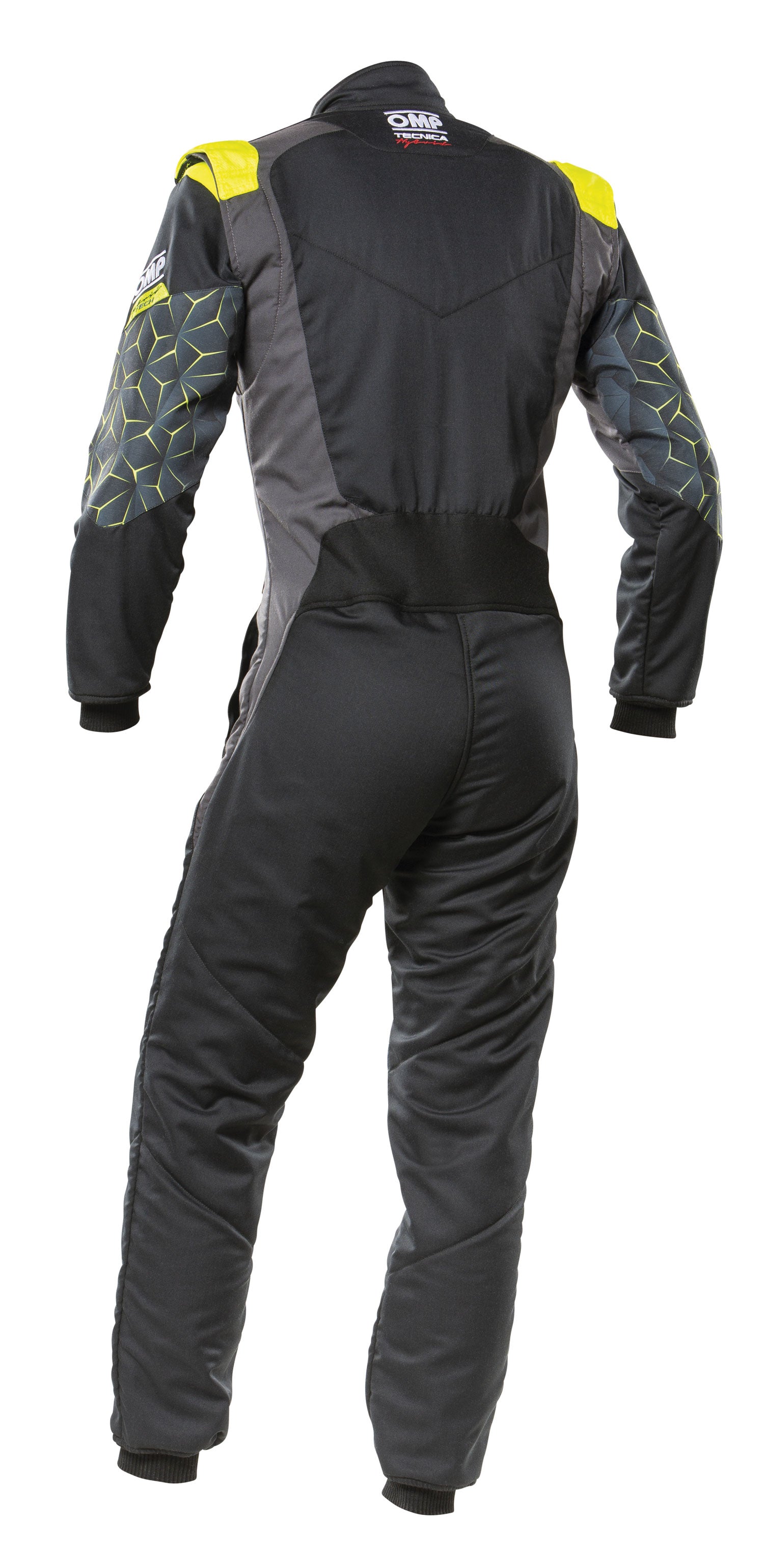 OMP IA0-1864-A01-178-52 (IA0186417852) TECNICA HYBRID Racing suit, FIA 8556-2018, black/yellow fluo, size 52 Photo-1 