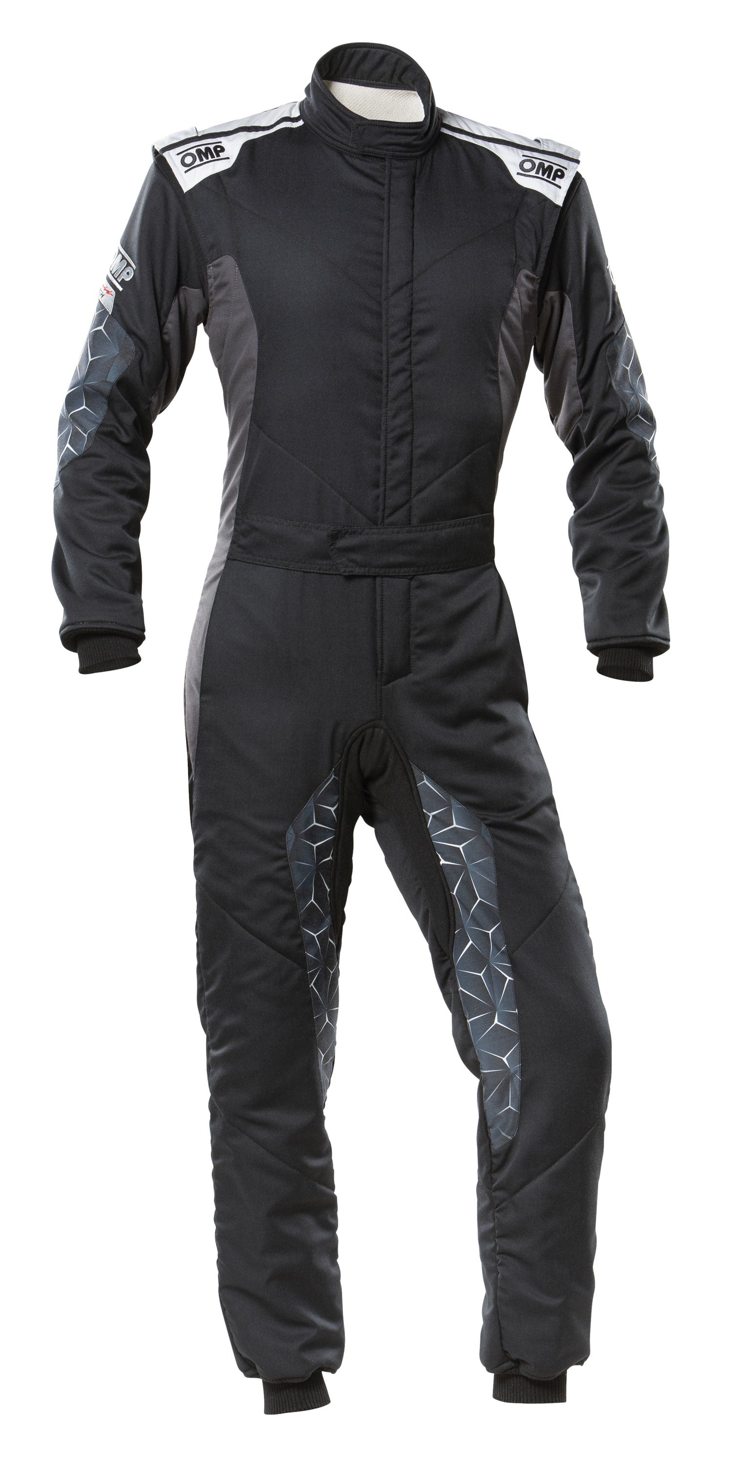 OMP IA0-1864-A01-171-54 (IA0186417154) TECNICA HYBRID Racing suit, FIA 8556-2018, black/silver, size 54 Photo-0 