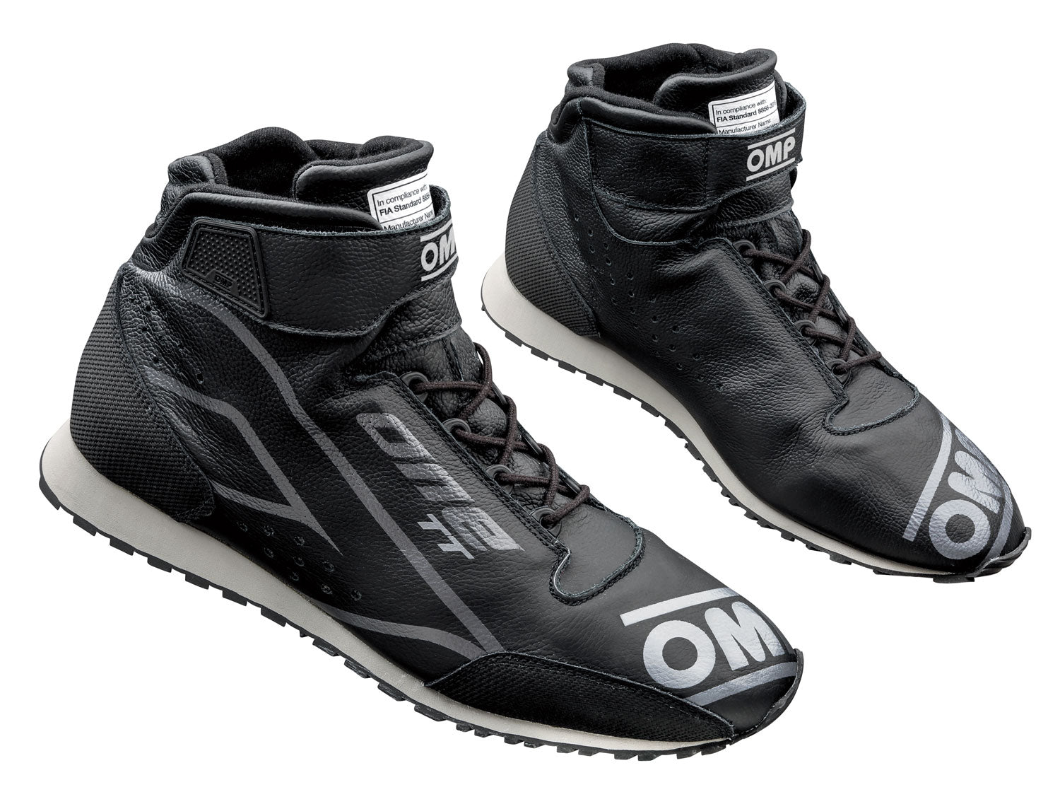 OMP IC0-0828-A01-071-39 (IC/82807139) ONE TT Racing Shoes, co-driver, FIA 8856-2018, black, size 39 Photo-0 