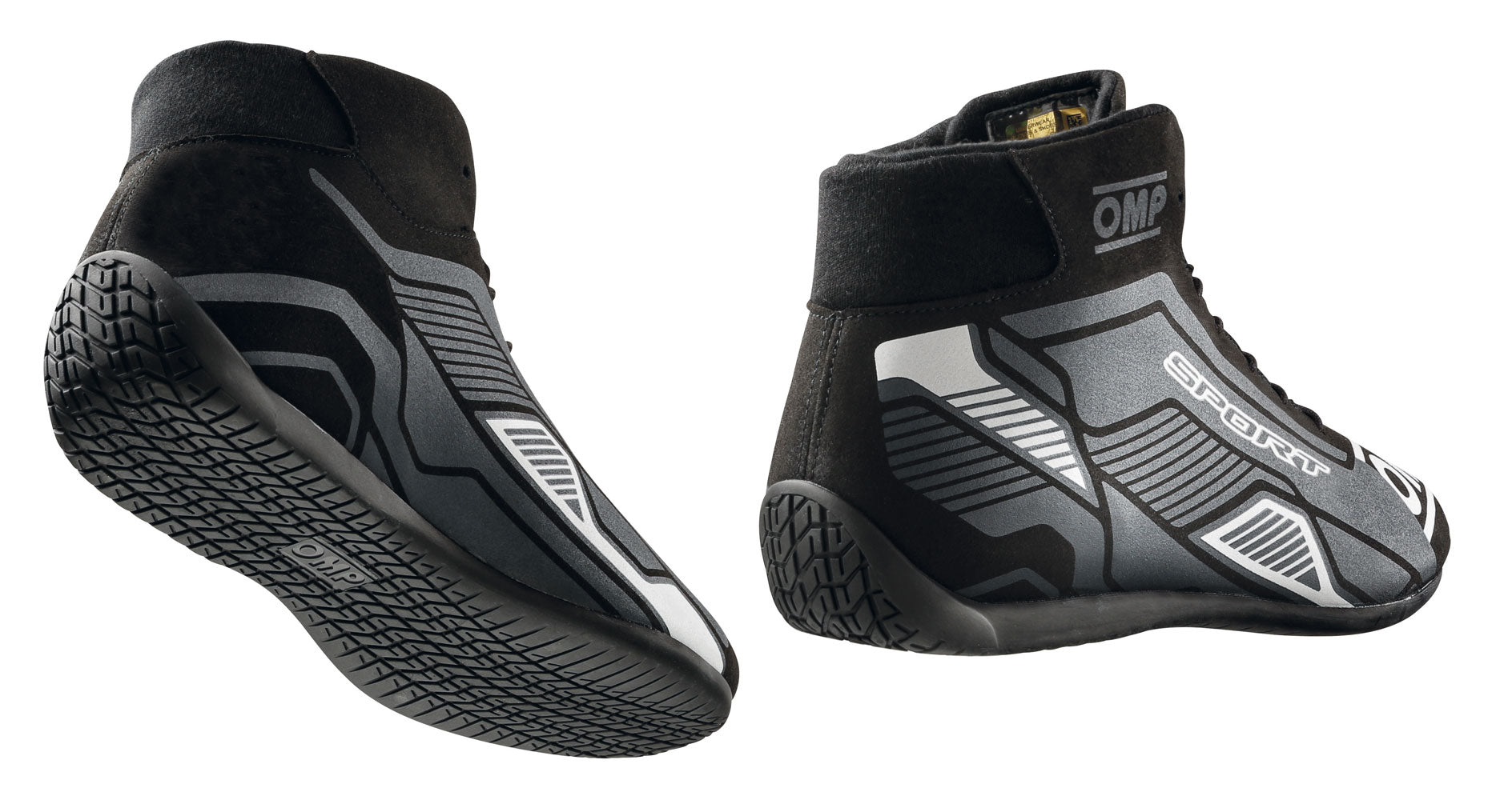 OMP IC0-0829-A01-076-37 (IC/82907637) SPORT MY2022 Racing Shoes, FIA 8856-2018, black/white, size 37 Photo-1 