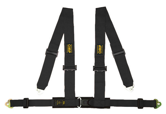 OMP DA0-0508-A01-071 (DA508071) RACING 4M harness, 4 point, 3"-2", hooks, Black Photo-0 