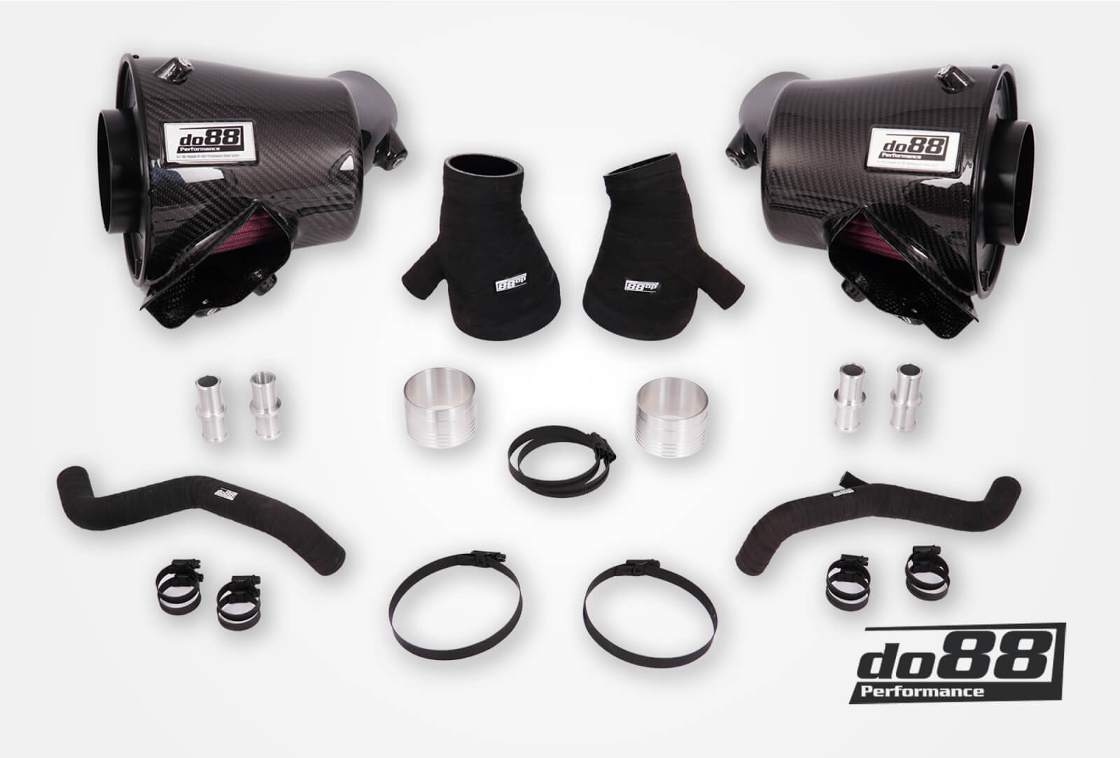 DO88 LF-210-ST-80-212 Induction System, 80mm outl, with Turbo Inlet Hoses for PORSCHE 911 Turbo / Turbo S (992) 2019 Photo-0 