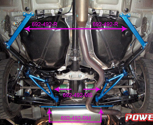 CUSCO 692 492 R Power brace floor rear for SUBARU Impreza WRX (GRB/GVB) Photo-0 