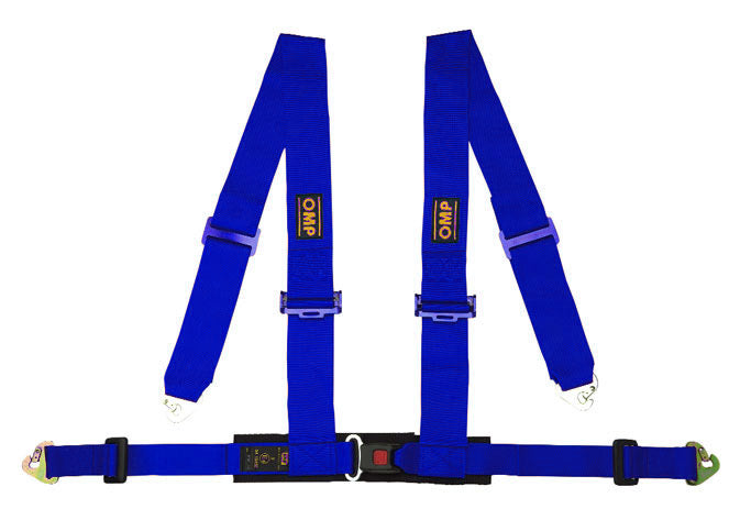 OMP DA0-0508-A01-041 (DA508041) RACING 4M harness, 4 point, 3"-2", hooks, blue Photo-0 