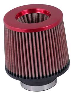 K&N RR-3001 Reverse Conical UNIVERSAL Air Filter 3"FLG, 6"B, 5-1/4"T, 5"H; RED TOP Photo-0 