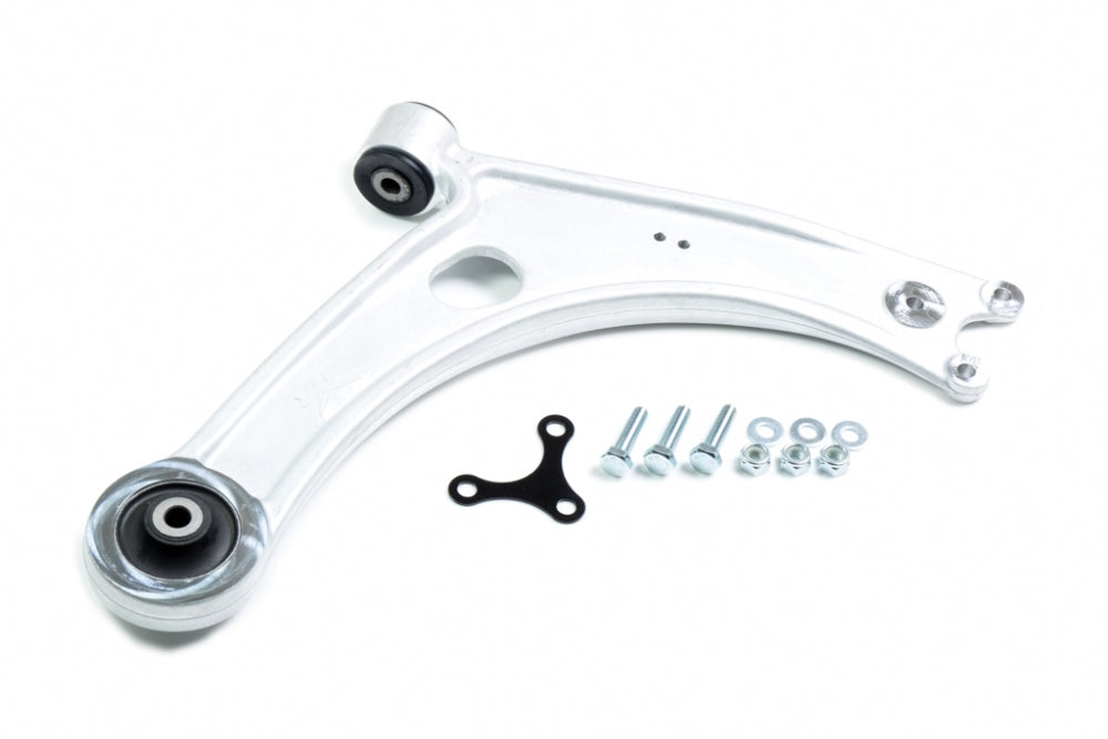 HARDRACE Q0804 Front Lower Control Arm - FORGED ALUMINUM (Harden Rubber) - 2PCS / SET for VW GOLF '12-20- / T-ROC '17- / AUDI A3 '12-20- / Q2 '16- / SKODA OCTAVIA '12-21 Photo-1 