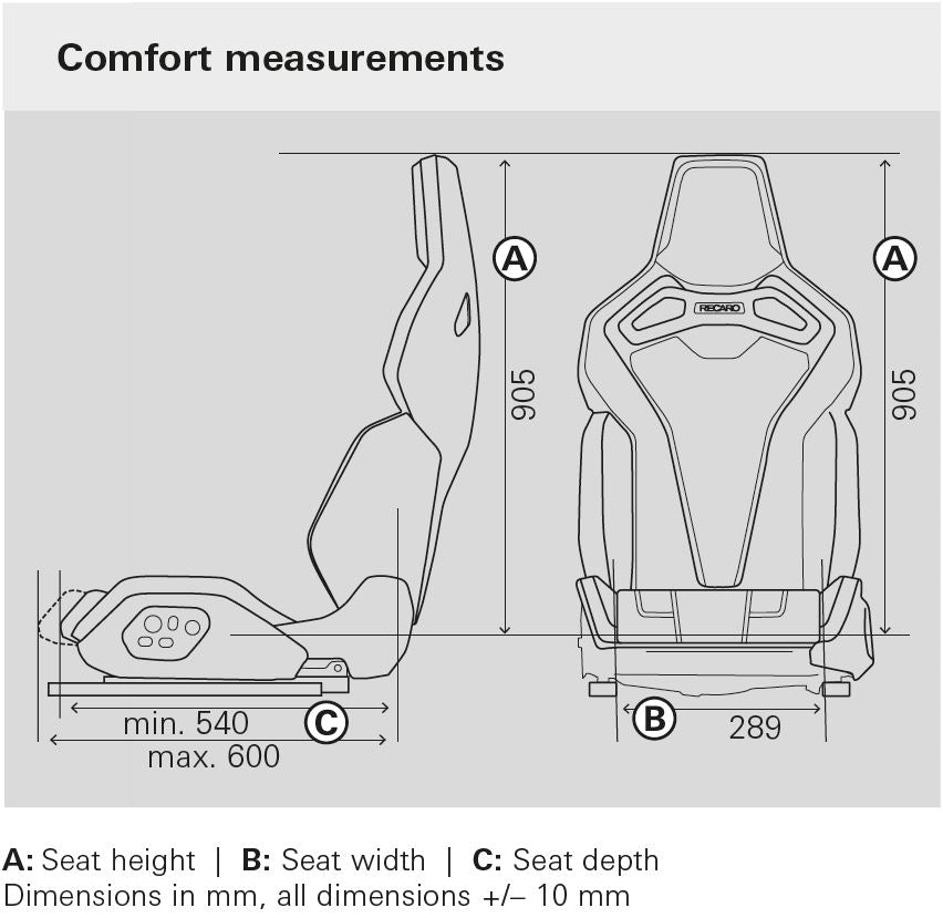 RECARO 633.100.2B57 Sport C Seat, 3 doors, heat, front passenger, leather black/Dinamica black Photo-2 