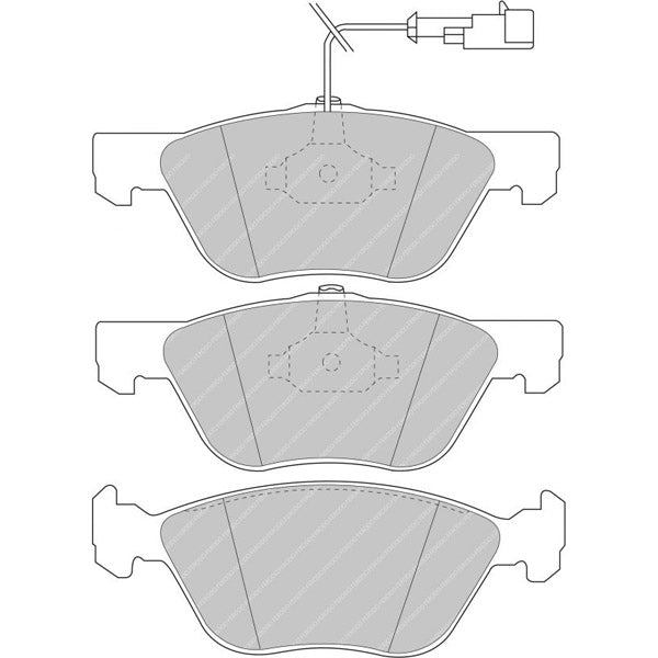 FERODO FDS1052 Front Brake Pads DS Performance for ALFA ROMEO 147 (937) / 156 (932) / GT (937) / GTV (916C) Photo-0 