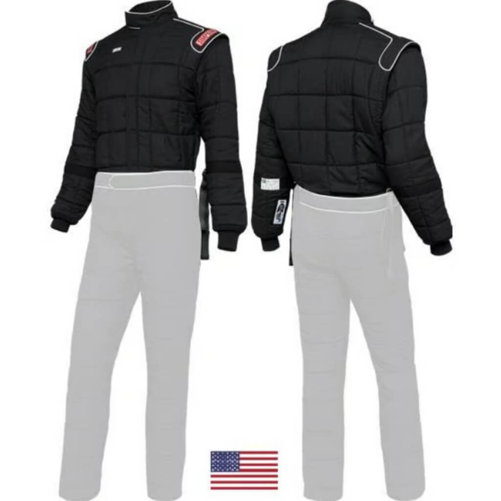 SIMPSON 4802434 RACING DRAG TWO PIECE RACING SUIT SFI 20 JACKET X-LARGE BLACK Photo-0 