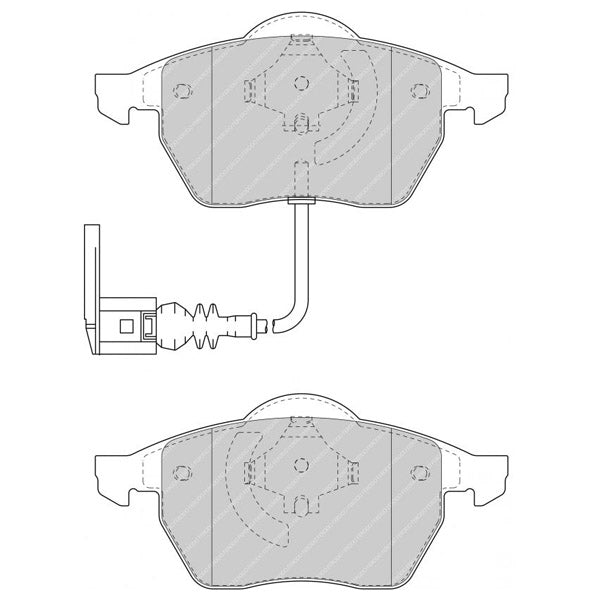 FERODO FDS1463 Front Brake Pads DS Performance for AUDI A6 (C4) / TT (8N) Photo-0 