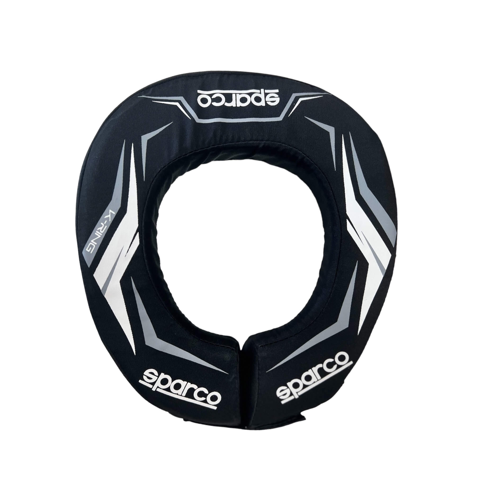 SPARCO 001604NRBI K-RING Neck support collar, Black/white Photo-0 