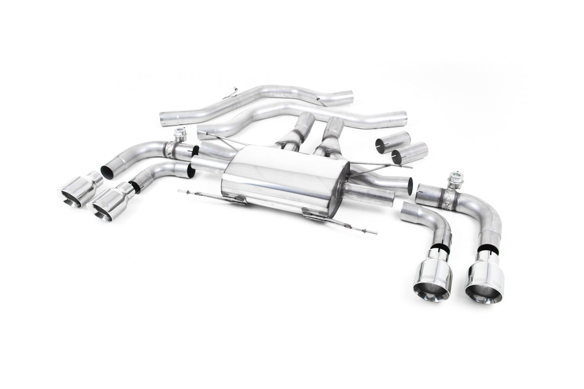 MILLTEK SSXAR001 Front Pipe-back Quad 100mm GT100 ALFA ROMEO Giulia Quadrifoglio 2.9 V6 Bi-Turbo Photo-0 