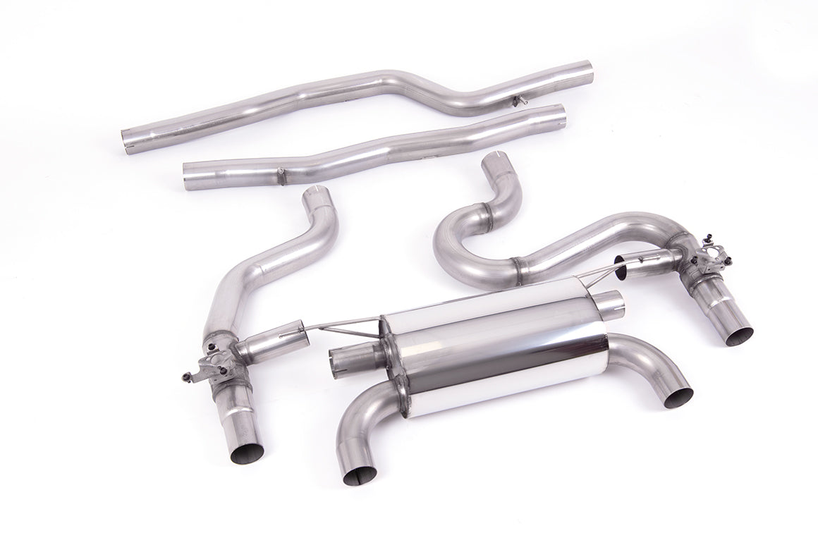 MILLTEK SSXBM1142 Equal Length Back System w. Brushed Titanium tips BMW M2 Competition (F87) GPF/OPF Photo-0 