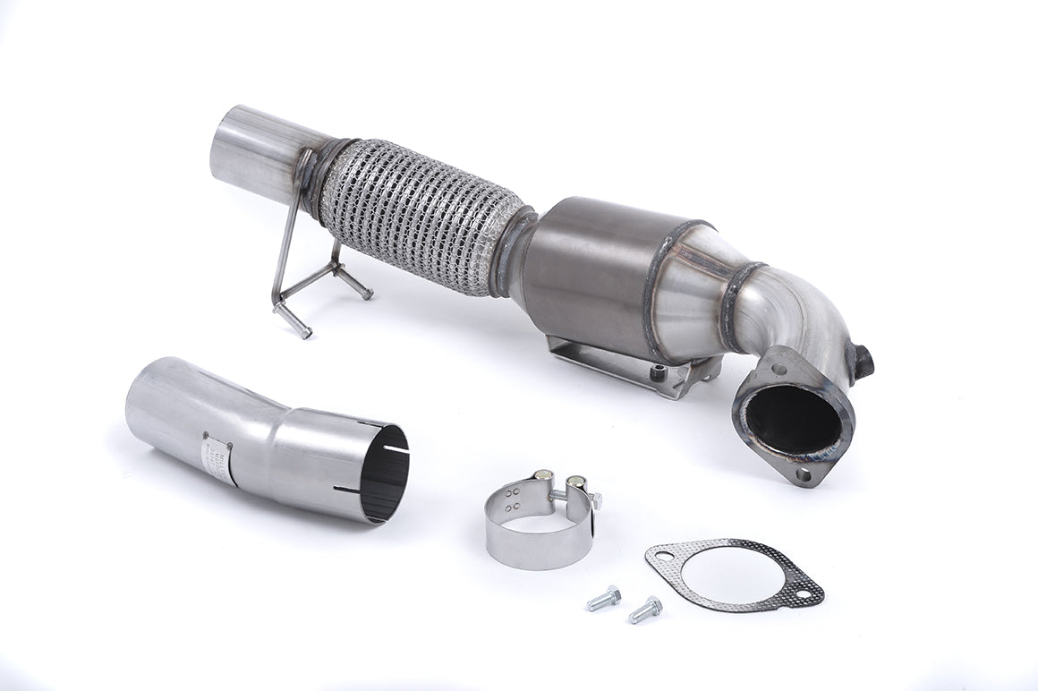 MILLTEK SSXFD192 Large Bore Downpipe and Hi-Flow Sports Cat 76,2 FORD Focus Mk3 RS 2.3L EcoBoost 4wd 5-Door Hatchback Photo-0 
