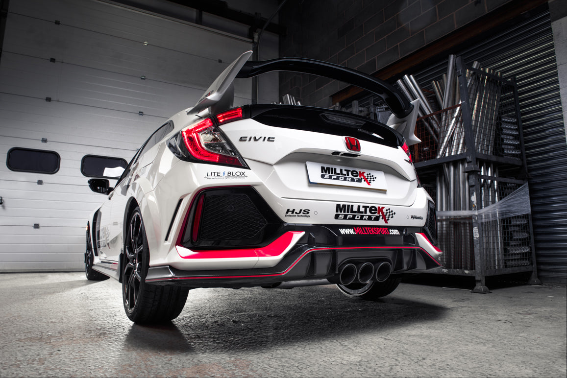 MILLTEK SSXHO250 Cat-back Triple 102mm JET-100 HONDA Civic Type R FK8 2.0 i-VTEC Photo-0 