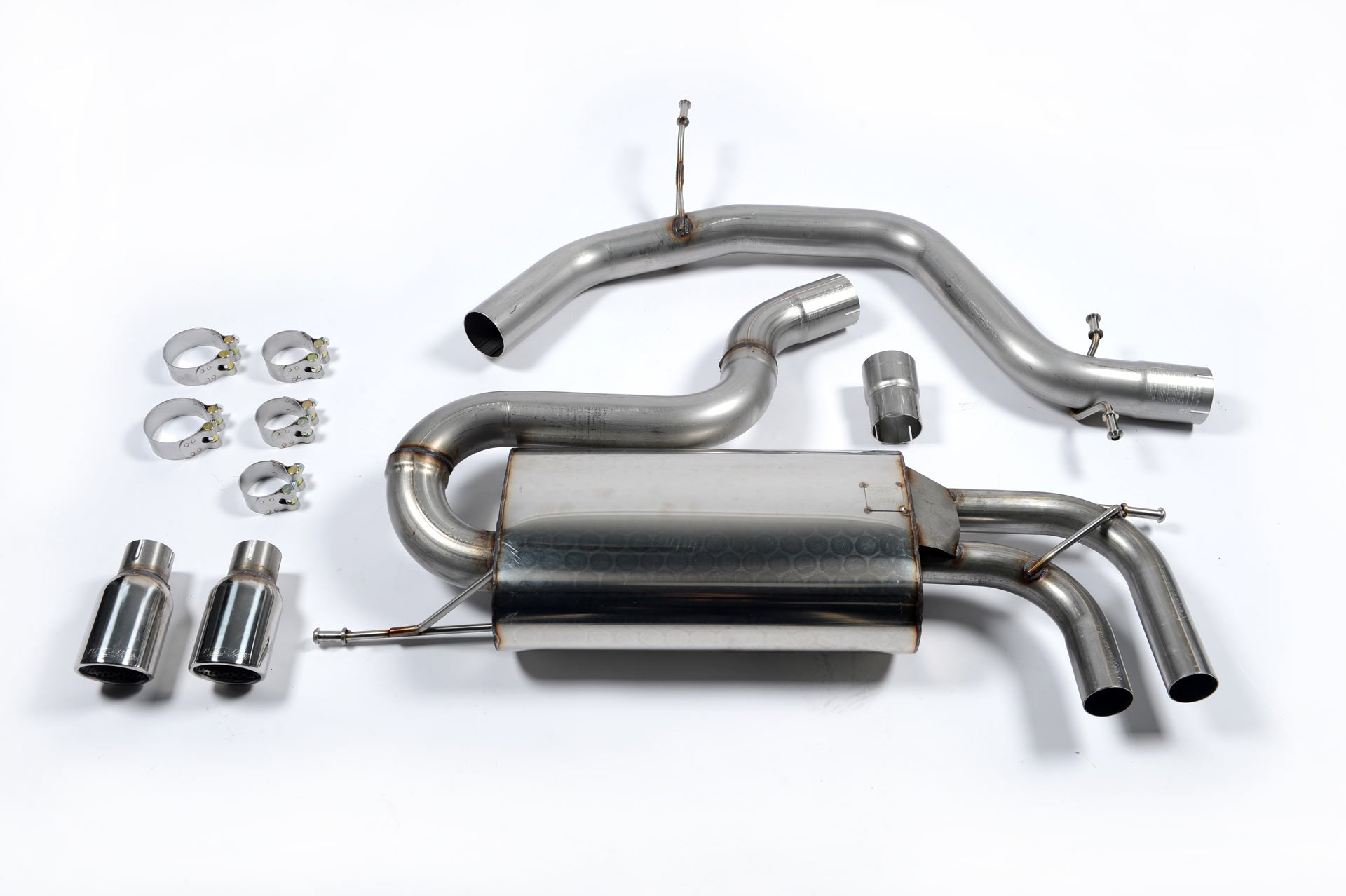 MILLTEK SSXVW147 Cat-back Twin 80mm Jet ECA VW Golf Mk5 GTi 2.0T FSI Photo-0 