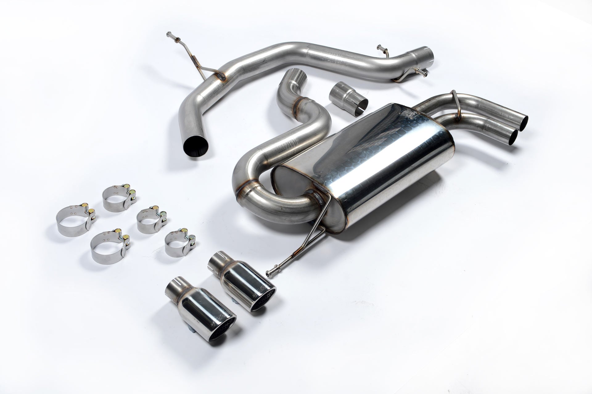 MILLTEK SSXVW147 Cat-back Twin 80mm Jet ECA VW Golf Mk5 GTi 2.0T FSI Photo-1 
