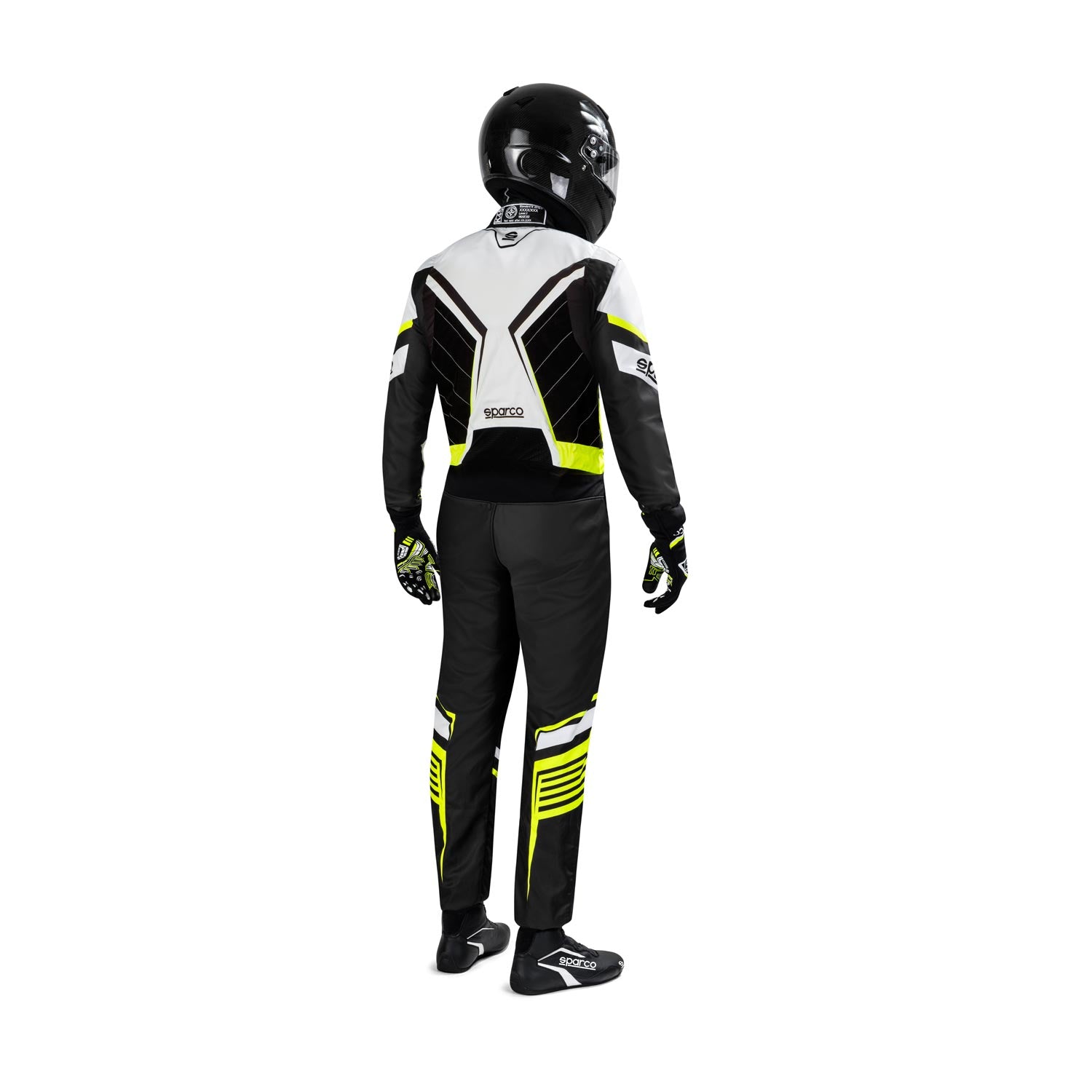 SPARCO 002308NBGF54 PRIME K Kart suit, CIK, black/white/yellow fluo, size 54 Photo-1 