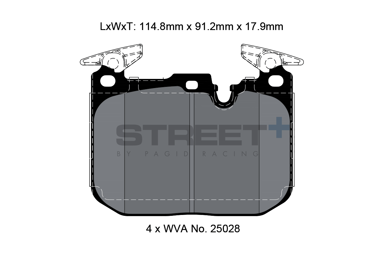 PAGID T8194SP2001 Front brake pads STREET+ for BMW 3 (F30, F80) / 4 Coupe (F32, F82) Photo-0 