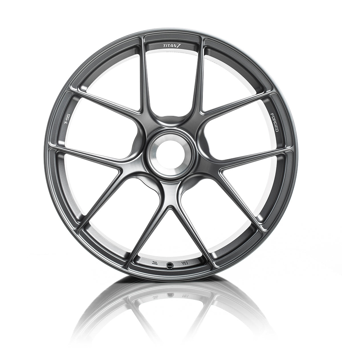 TITAN7 TS502090052CLST - PORSCHE 911 GT3 991 Centerlock front wheel T-S5 Forged 20x9 ET52 Satin Titanium Photo-1 