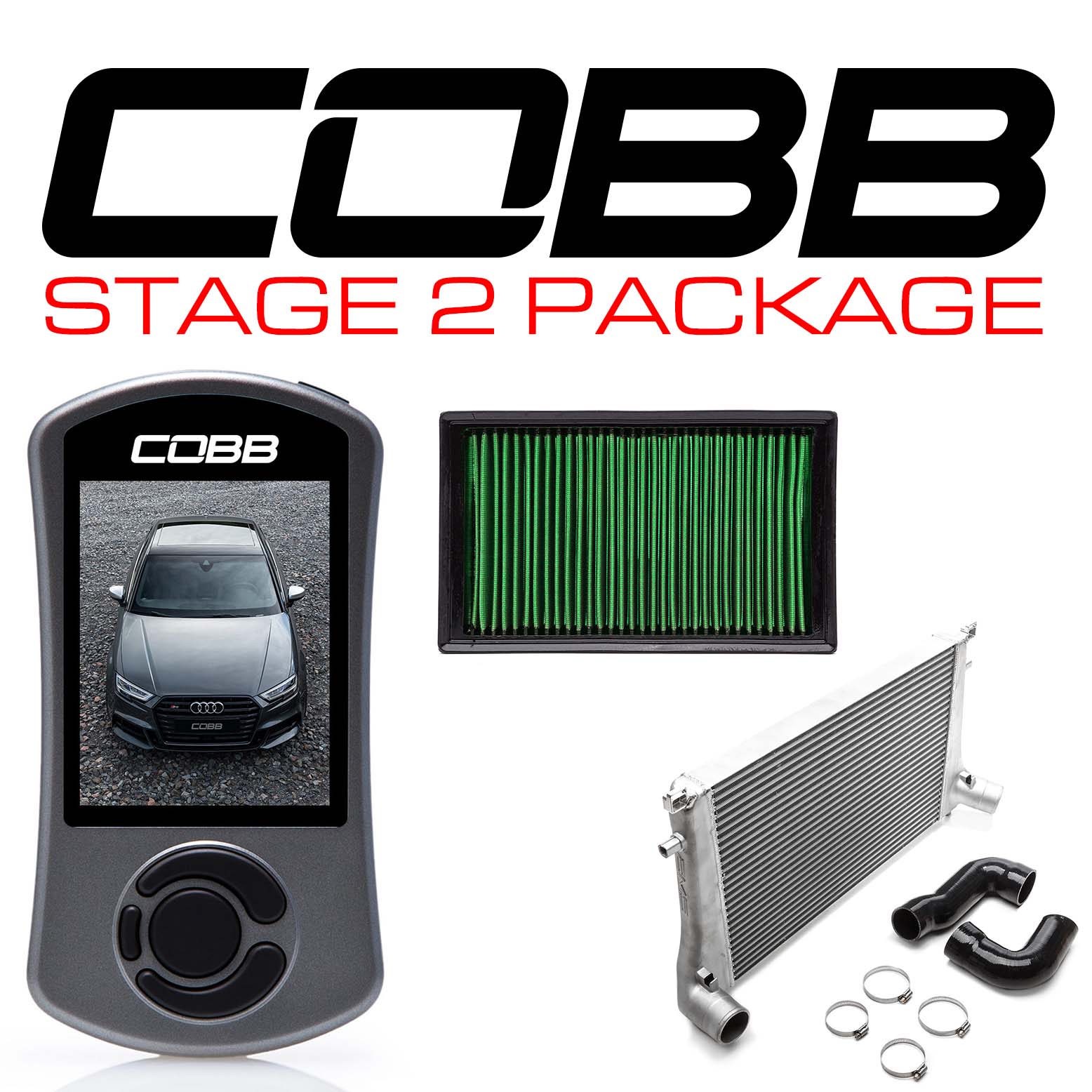 COBB VLK0030020-DSG-A AUDI Stage 2 Power Package with S Tronic Flashing S3 (8V) Photo-0 