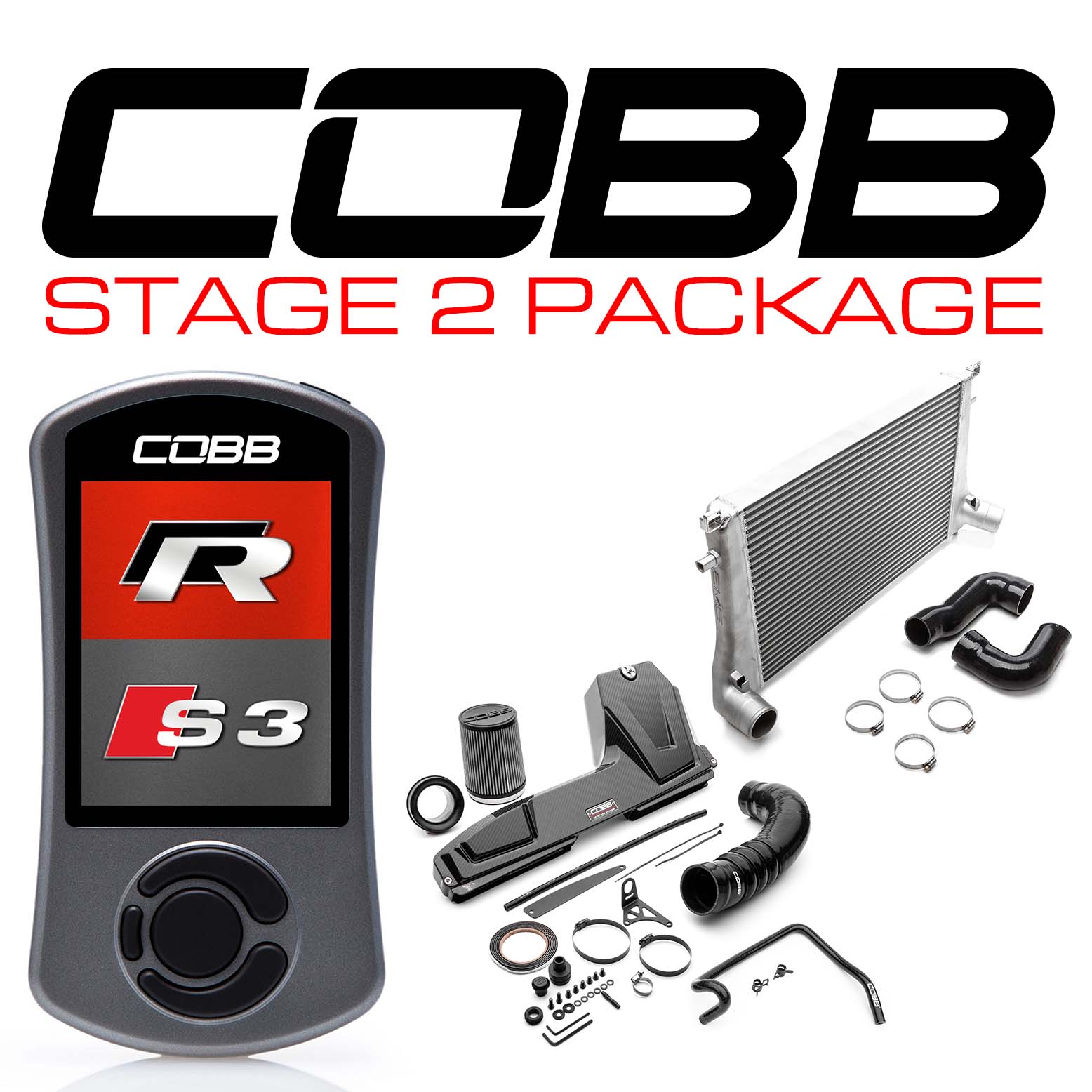 COBB VLK0030020-DSG-RED Stage 2 Redline Carbon Fiber Power Package with DSG / S Tronic Flashing for VW Golf R (Mk7/Mk7.5) 201 Photo-0 