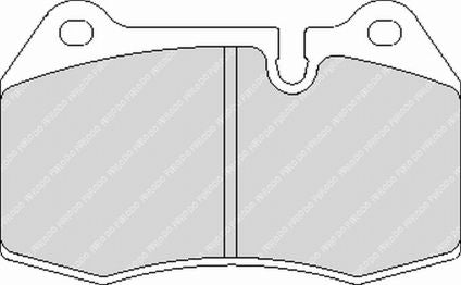 FERODO FCP1298R Front Brake Pads DS3000 for NISSAN GT-R (R33 / R34) / BMW M5 (E34) Photo-0 
