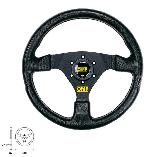 OMP OD0-1981-071 (OD/1981/NN) Steering wheel RACING GP, black, diam.330mm, reach 00 mm Photo-0 