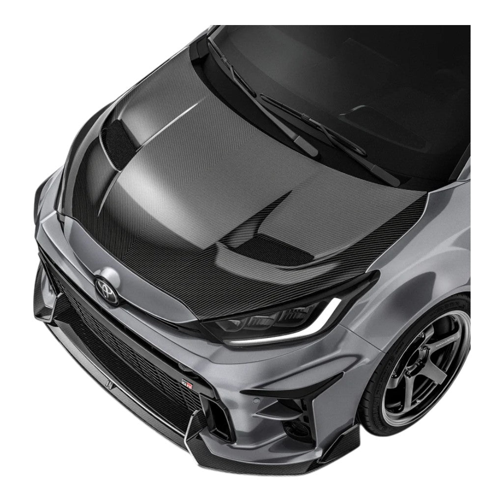 ADRO A18A30-2401 Carbon Fiber Hood for TOYOTA GR Yaris (GEN 1/GEN 2) 2020+ Photo-2 