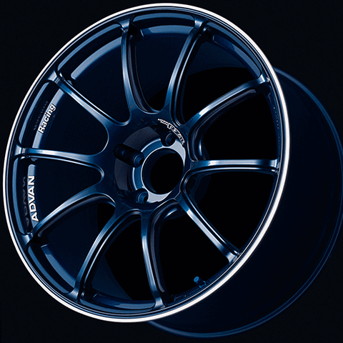 ADVAN YAZ7E42AE Wheel V1750 RZII 17X7.0 +42 4-100 Racing Indigo blue and ring Photo-0 