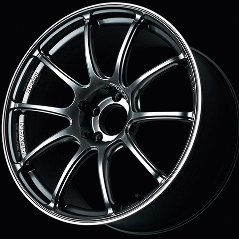 ADVAN YAZ7E42AHB Wheel V1751 RZII 17X7.0 +42 4-100 Racing hyper black and ring Photo-0 