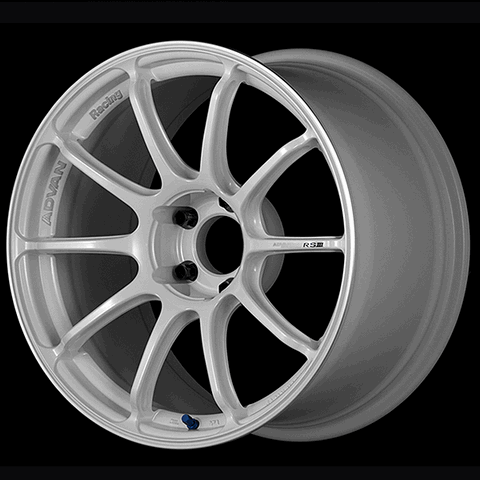 ADVAN YA38J45DWMR Wheel V3825 RSIII 18X9,5 +45 5-100 Racing white metallic and ring Photo-0 
