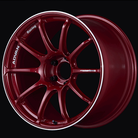 ADVAN YA38J45DCRR Wheel V3824 RSIII 18X9,5 +45 5-100 Racing Candy red and ring Photo-0 