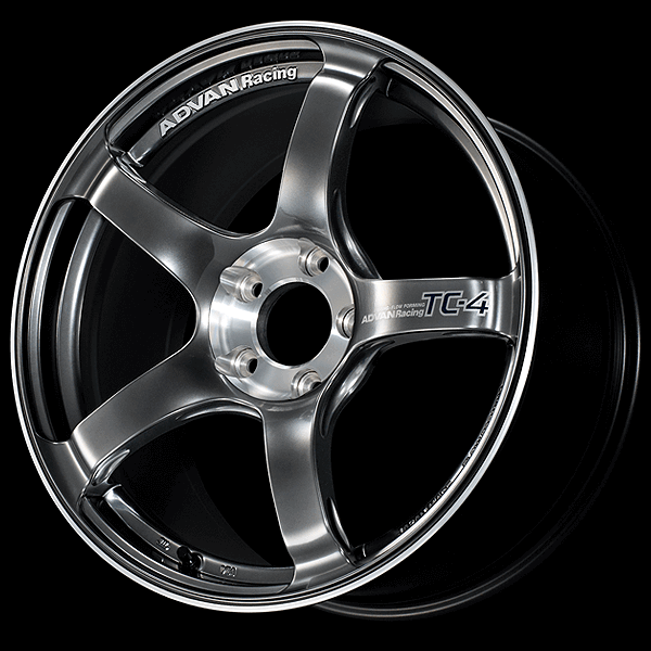 ADVAN YADS7F35AHBF Wheel V5660 TC-4 SE 17X7.5 +35 4-100 Racing hyper black and diamond cut Photo-0 