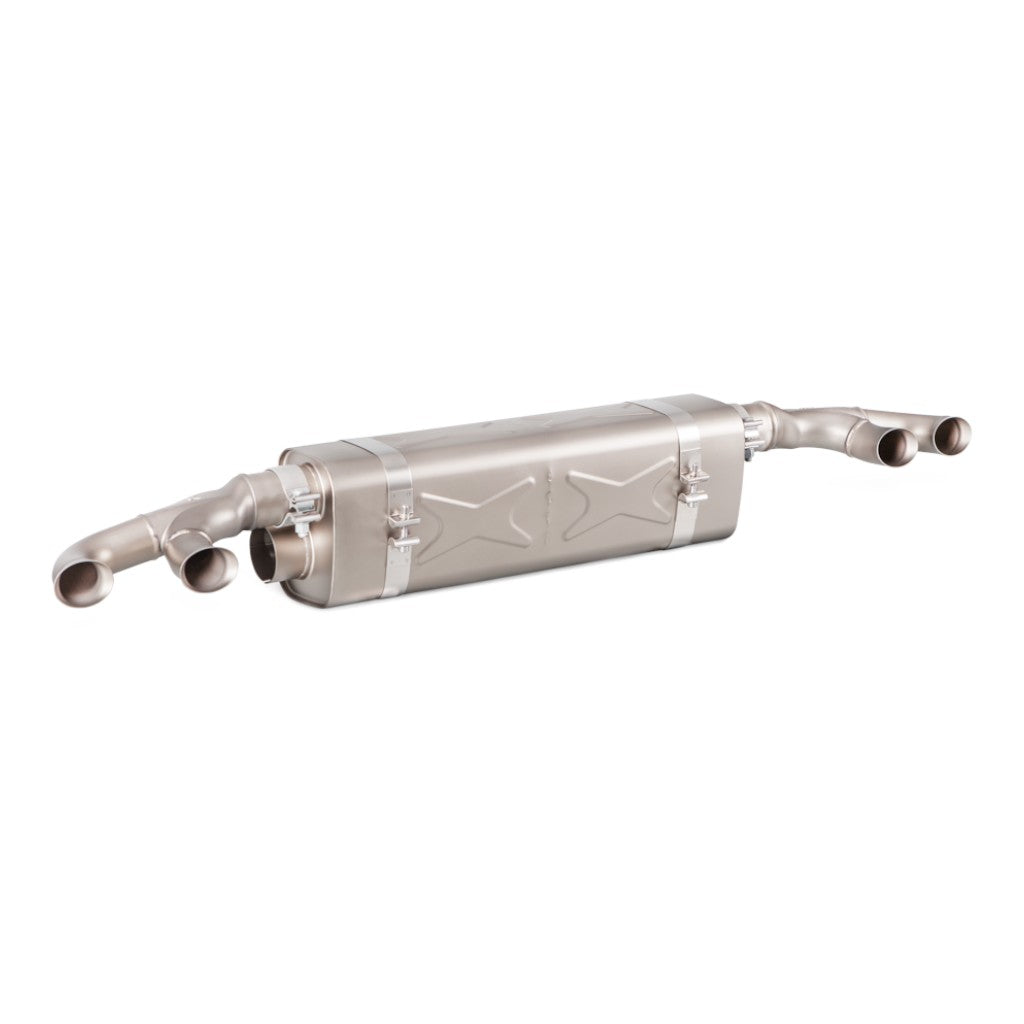 AKRAPOVIC S-PO/TI/6H Exhaust Slip-On Line (Titanium) for PORSCHE 911 Turbo / Turbo S (991.2) ECE Type Approval Photo-0 
