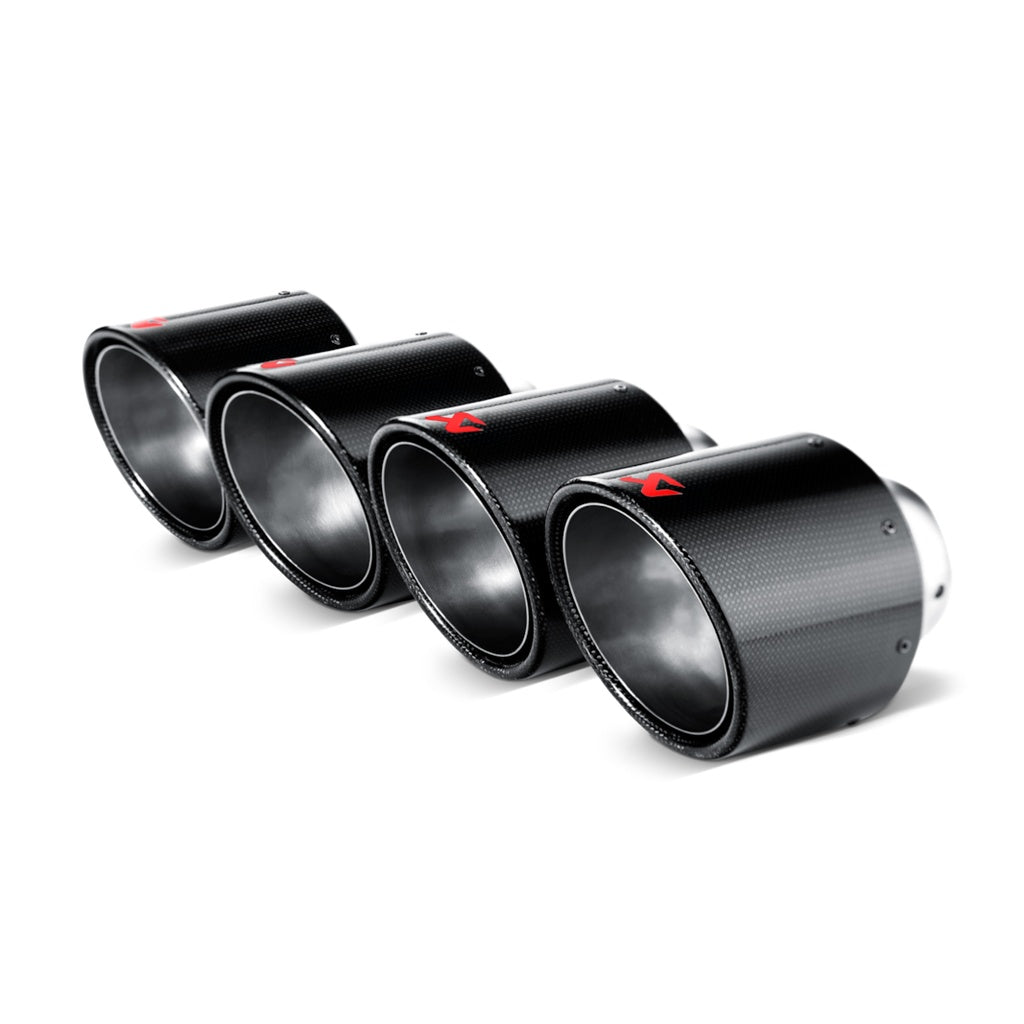 AKRAPOVIC TP-NIR35C Tail Pipe Set (Carbon, Dia 125 mm) for NISSAN GT-R (R35) / CHEVROLET Corvette ZO6/ZR1 (C6) Photo-0 