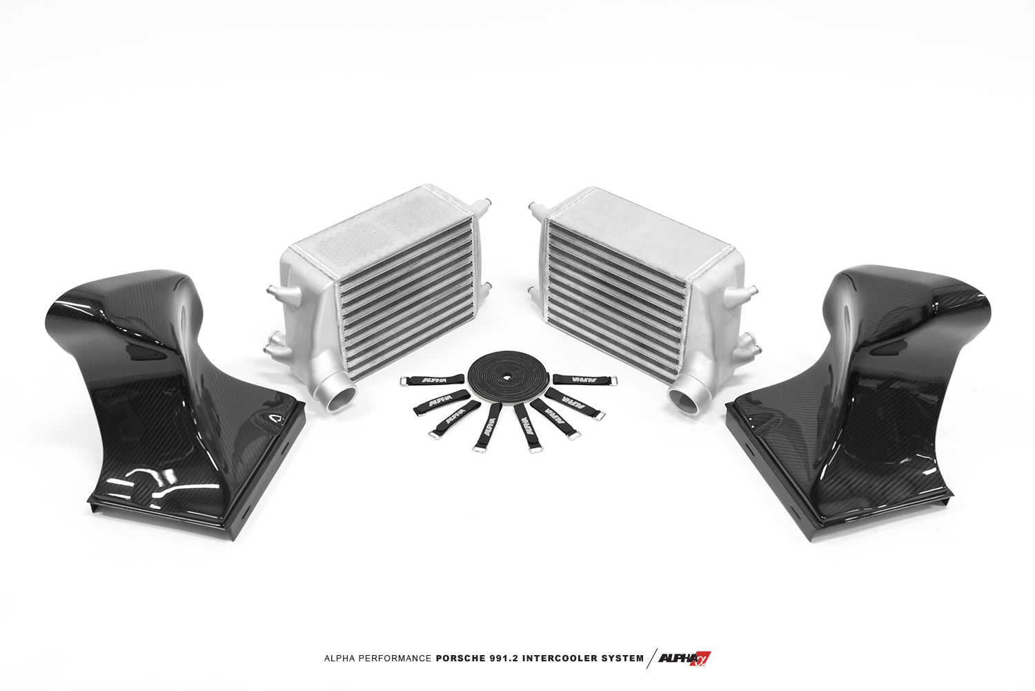 AMS ALP.26.09.0001-1 Intercooler Kit with Carbon Fiber Shrouds for PORSCHE 911 Carrera (991.2) Photo-0 