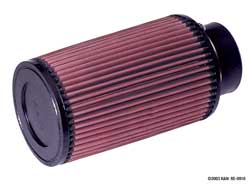 K&N RE-0910 UNIVERSAL Clamp-On Air Filter 3"FLG, 5"OD-B, 4-5/8"OD-T, 8"H Photo-0 