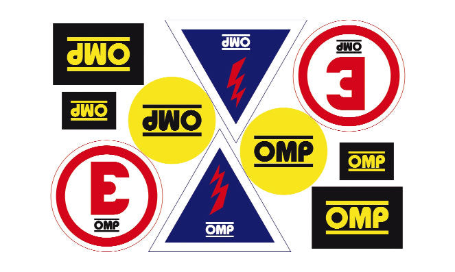 OMP X00-846 (X/846) A set of labels of labels: names, flags, fire extinguisher Photo-0 