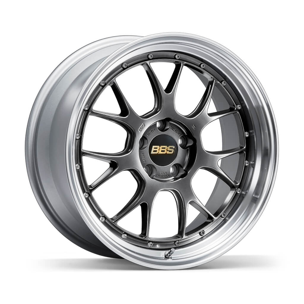 BBS LM307DB-SLD LM-R Forged aluminum 2-piece wheel 19x8.5 ET25 5x114.3 PFS Diamond Black disk and Silver Diamond-cut rim (DB-SLD) Photo-0 