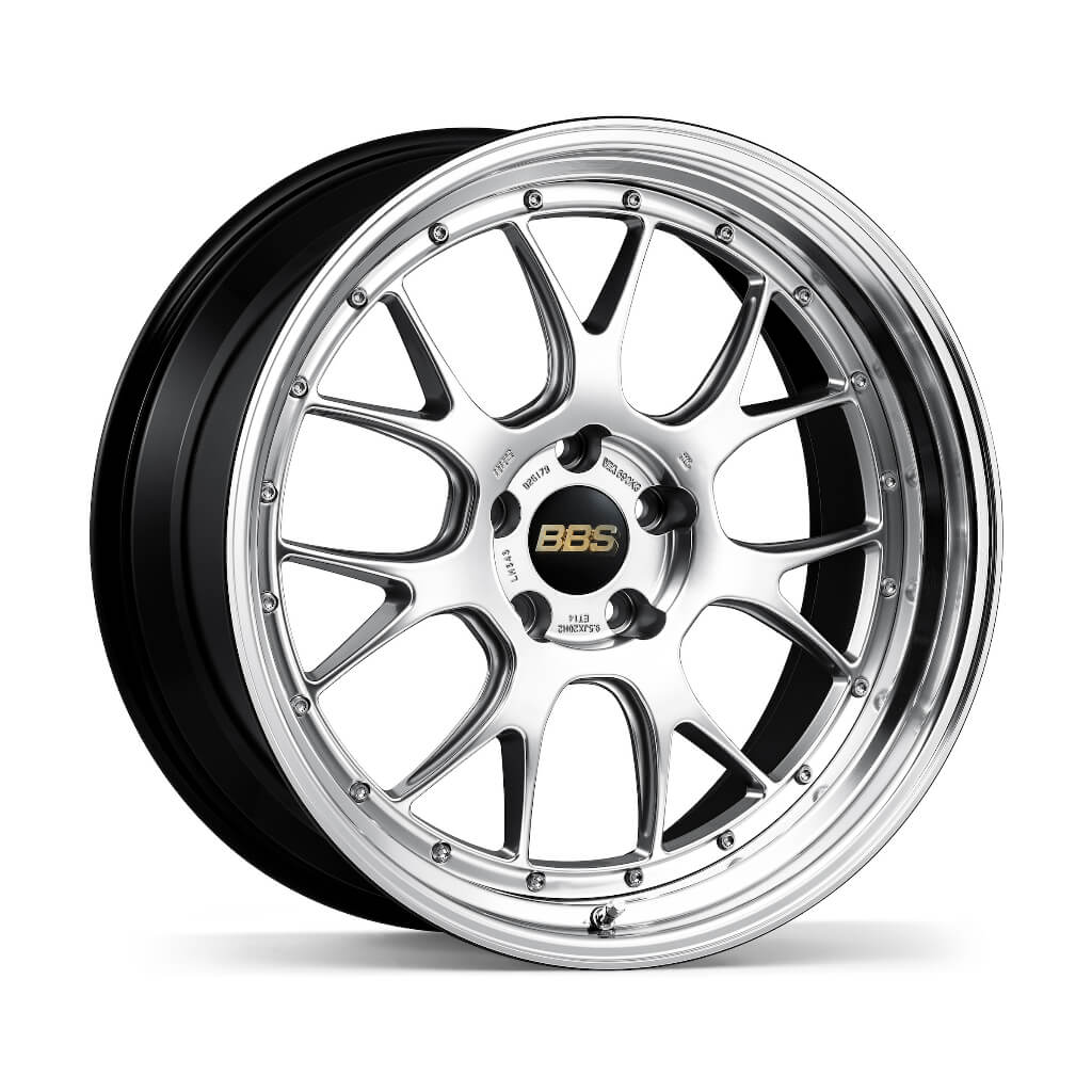 BBS LM307DS-BKBD LM-R Forged aluminum 2-piece wheel 19x8.5 ET25 5x114.3 PFS Diamond Silver disk and Black Bright Diamond-cut rim (DS-BKBD) Photo-0 