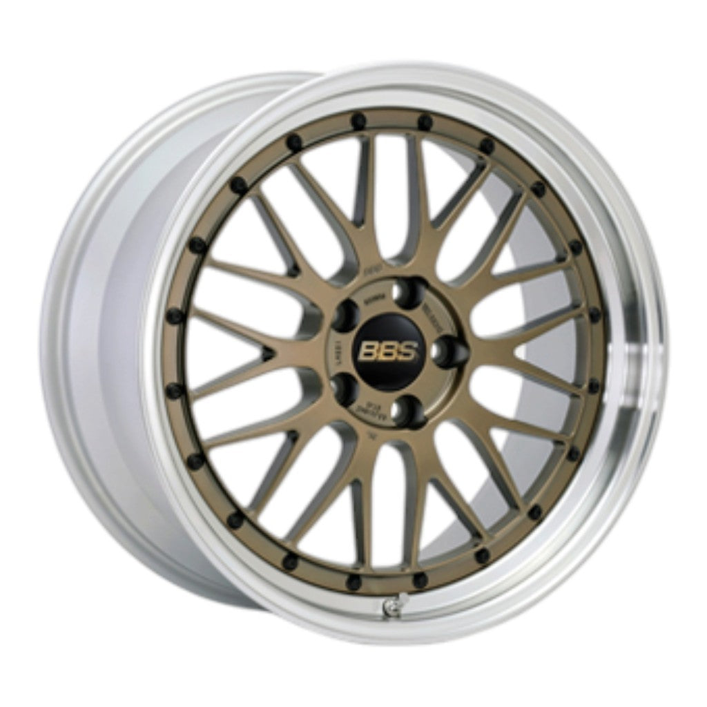 BBS LM553MGL-SLD Forged Aluminum 2-Piece Wheel LM LM553 R18×9 ET30 / 5x120 PFS, Matte Gold Disk and Silver Diamond-Cut Rim (MGL-SLD) Photo-0 