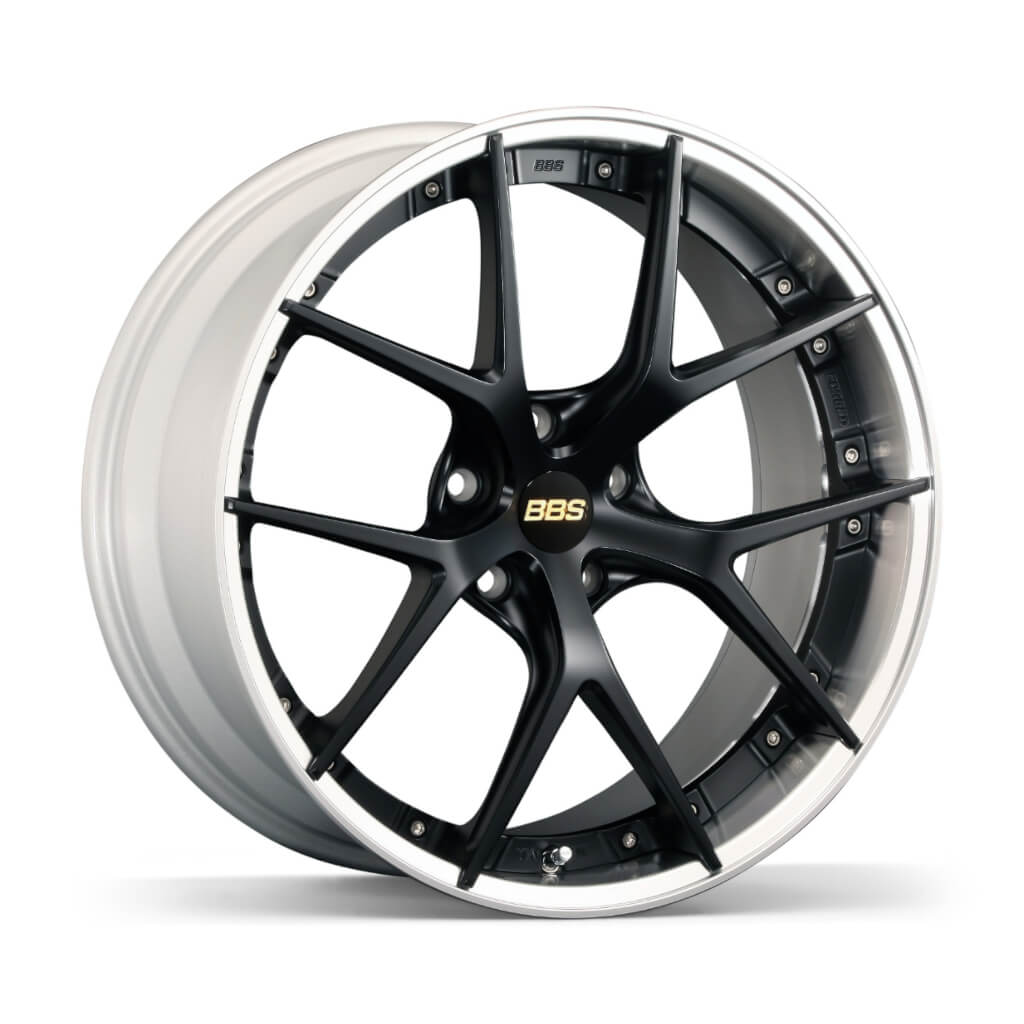 BBS RI-S021MB-SLD RI-S Forged aluminum 2-piece wheel 20x9.5 ET28 5x120 PFS Disk: Matte Black Rim: Silver painted, Diamond-cut (MB-SLD) Photo-0 