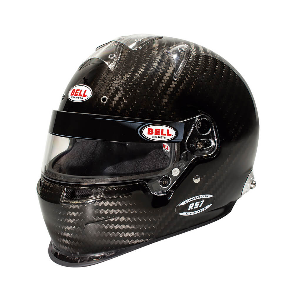 BELL 5204J78 Full-Face Helmet RS7 Carbon Duckbill HANS (Yellow Interior), FIA 8859-2024 / SA2020, Size 57 Photo-0 