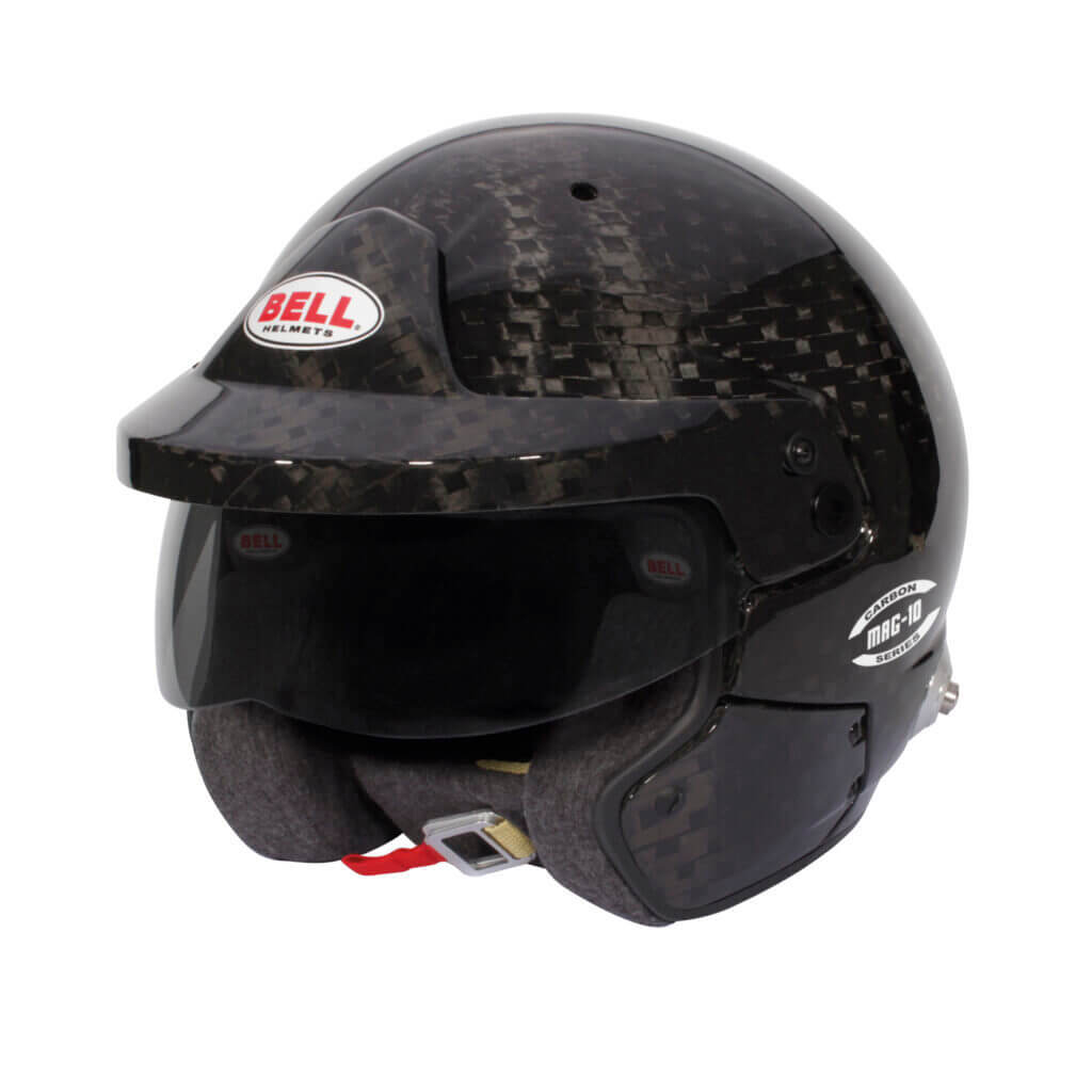 BELL 5245507 Open-Face Helmet MAG-10 Carbon HANS (Green Interior), FIA 8859-2024 / SA2020, Size 58 Photo-0 
